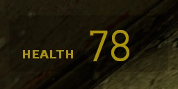 A small snippit of a Half-Life 2 screenshot, showing the health readout of the HUD.